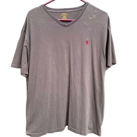Polo Ralph Lauren gray t-shirt with red pony logo Size Large - Picture 1 of 6